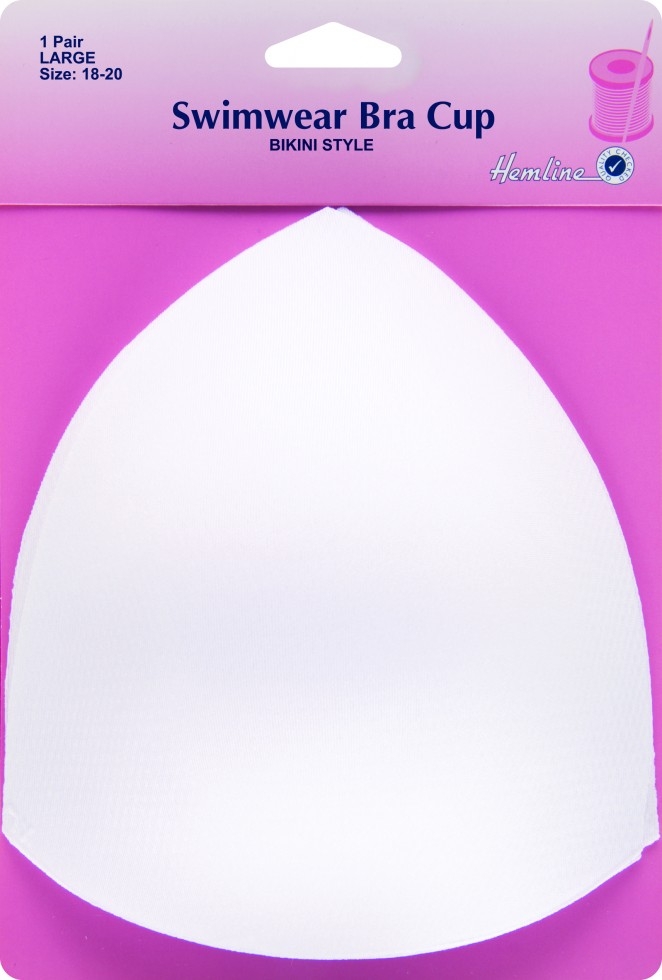Hemline Swimwear Bra Cups White