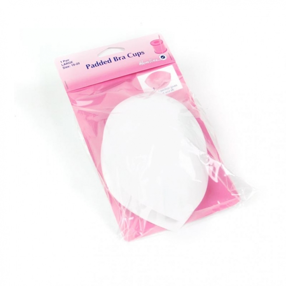 Hemline Padded Bra Cups White