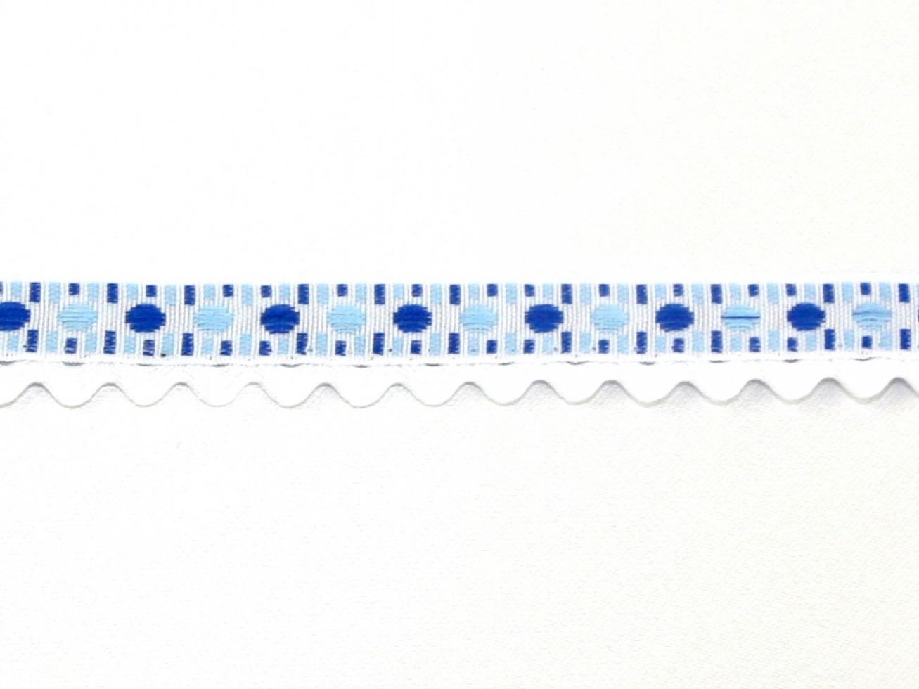 Jacquard Ric Rac Trim Blue