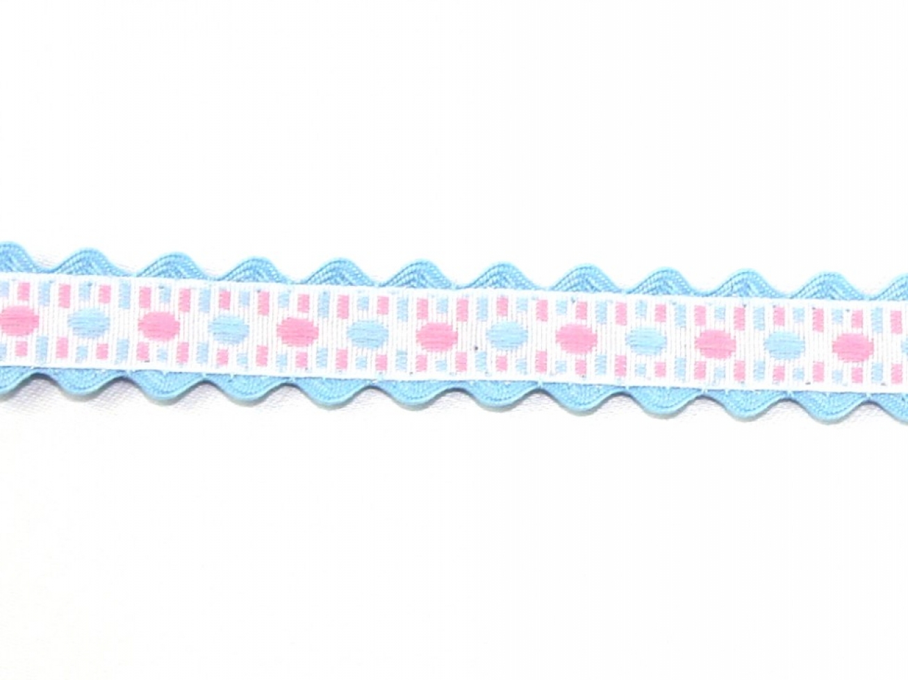 Jacquard Ric Rac Trim Blue