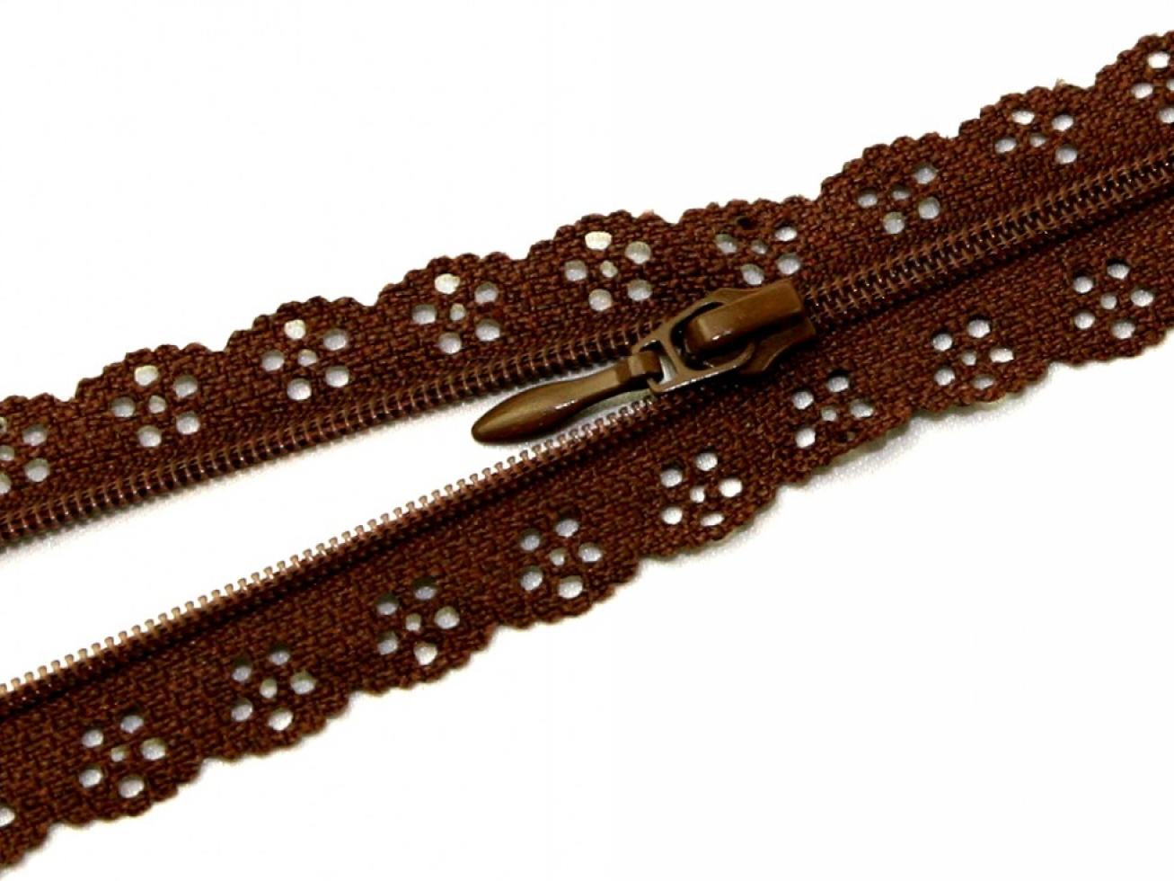 Case Lace Dress Zips Brown