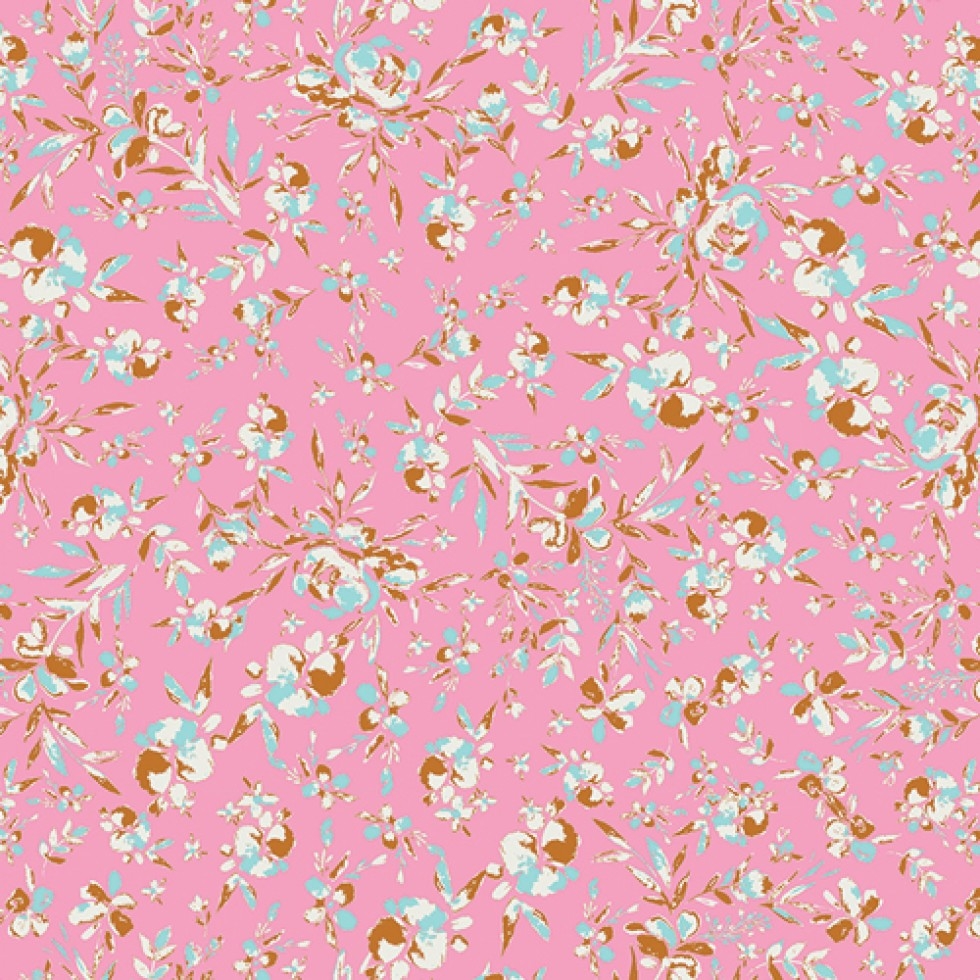 Art Gallery Fabrics Indigo & Aster 100% Cotton Poplin Fabric Bonheur Sweet
