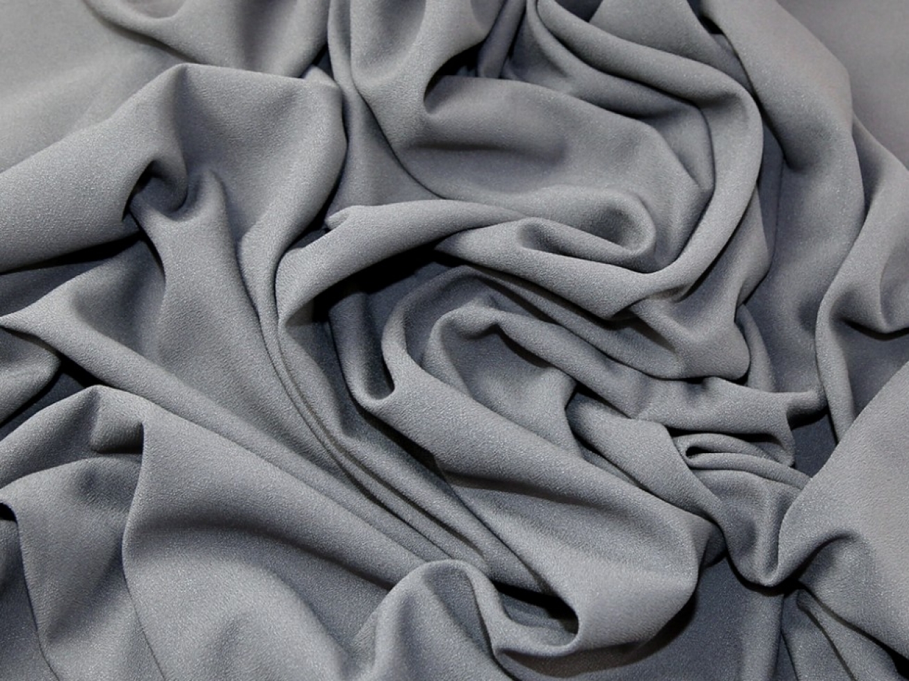 John Louden Alise Stretch Woven Crepe Fabric Grey