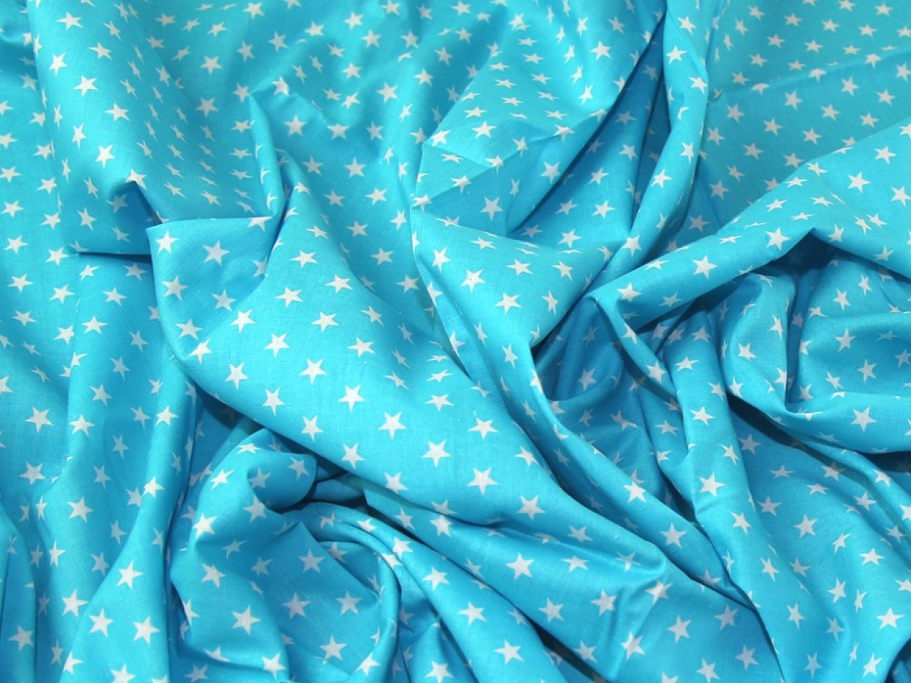 John Louden 100% Cotton Fabric Turquoise