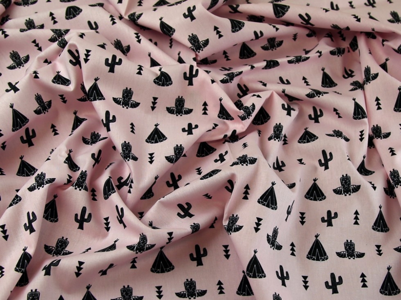 John Louden 100% Cotton Fabric Light Pink