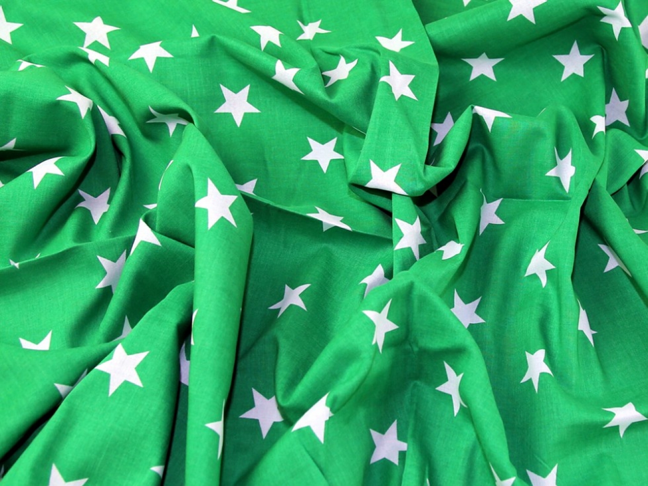 John Louden 100% Cotton Fabric Emerald Green