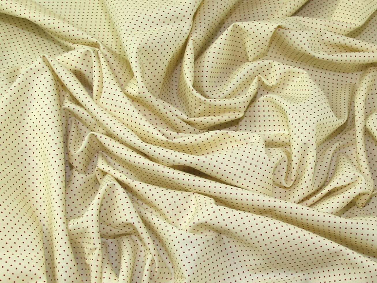 John Louden 100% Cotton Fabric Red on Cream