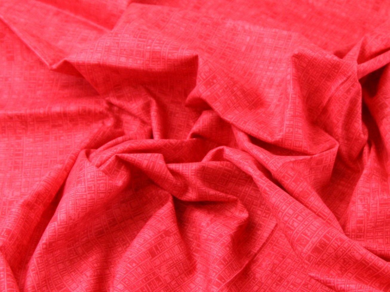 John Louden 100% Cotton Poplin Fabric Red