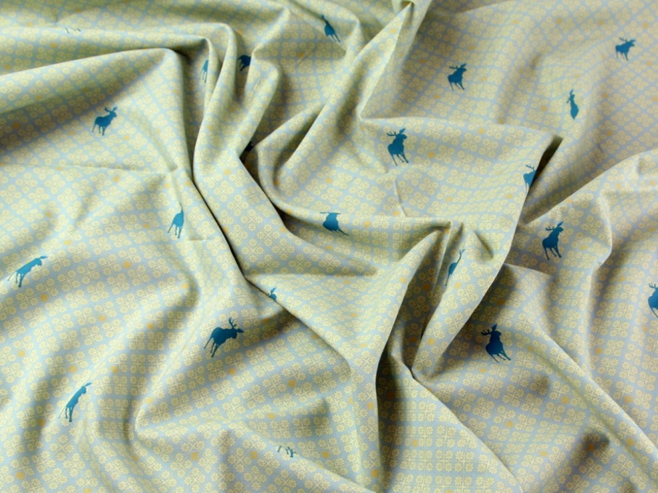 John Louden 100% Cotton Poplin Fabric Mint Green