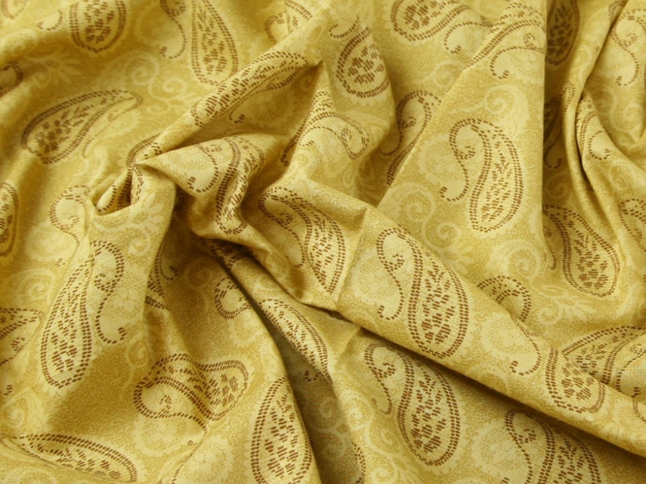 John Louden 100% Cotton Poplin Fabric Gold