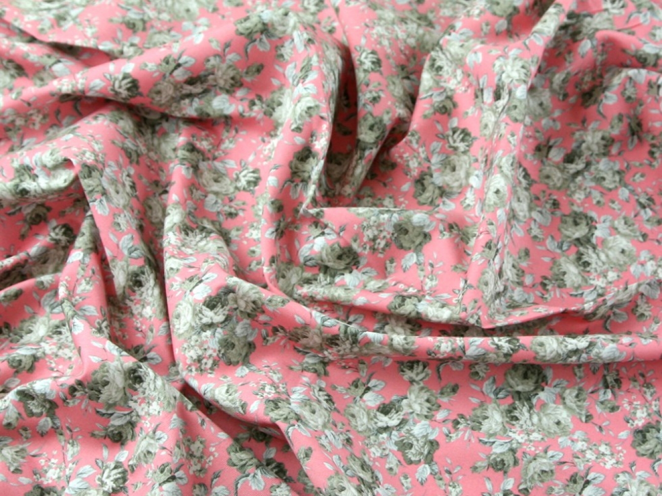 John Louden 100% Cotton Poplin Fabric Pink