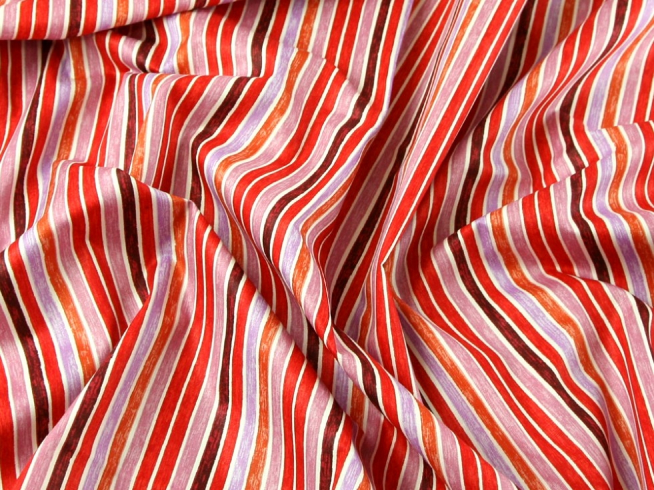 John Louden 100% Cotton Poplin Fabric Red