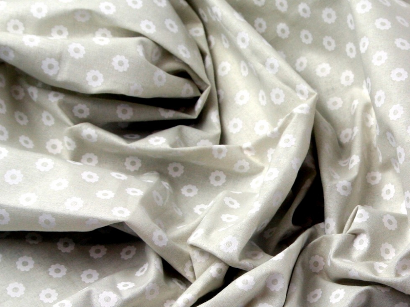 John Louden 100% Cotton Poplin Fabric Cream