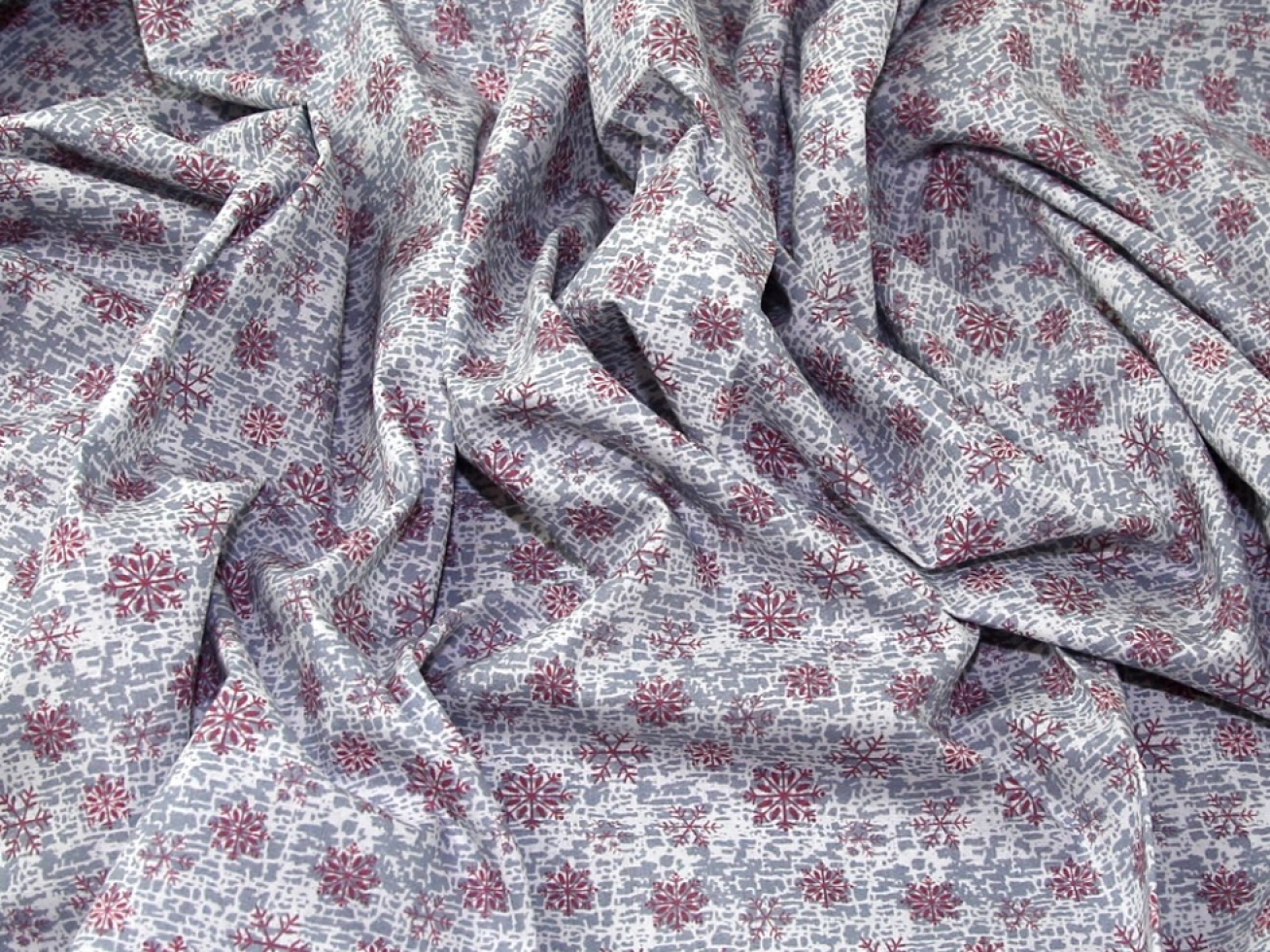John Louden 100% Cotton Fabric Pink & Grey