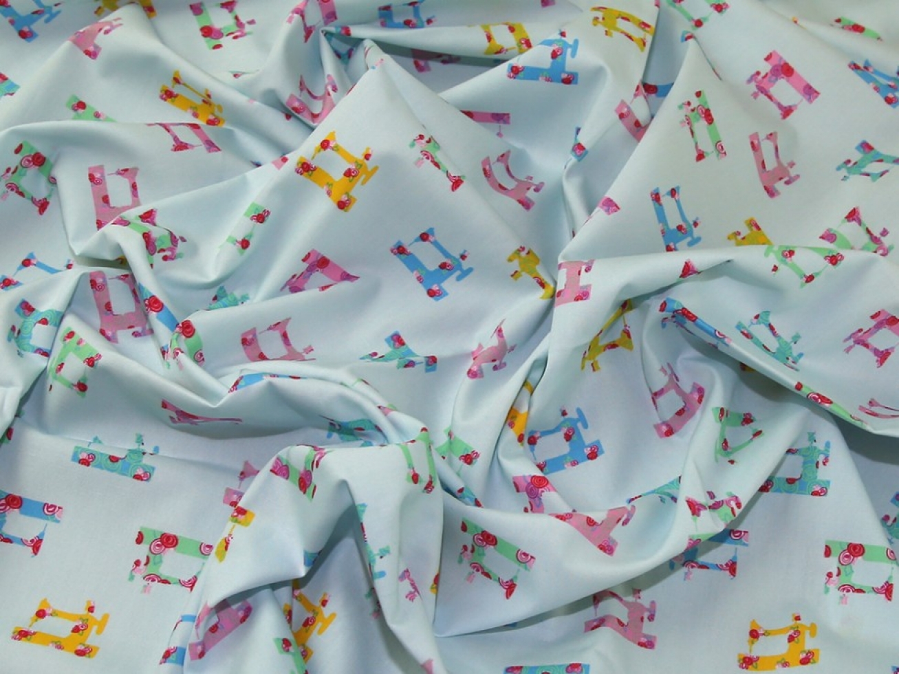 John Louden 100% Cotton Poplin Fabric Sky Blue
