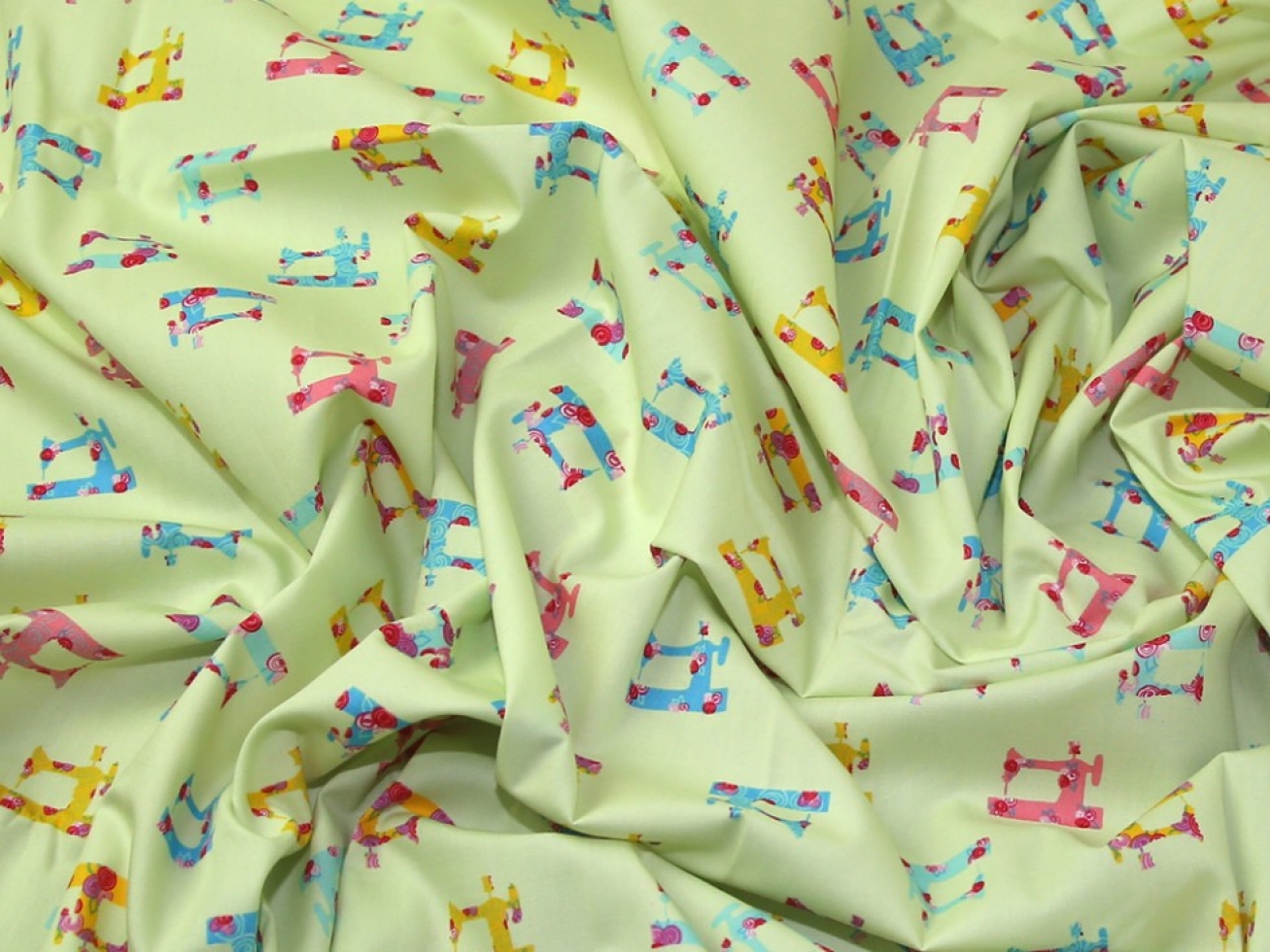 John Louden 100% Cotton Poplin Fabric Green