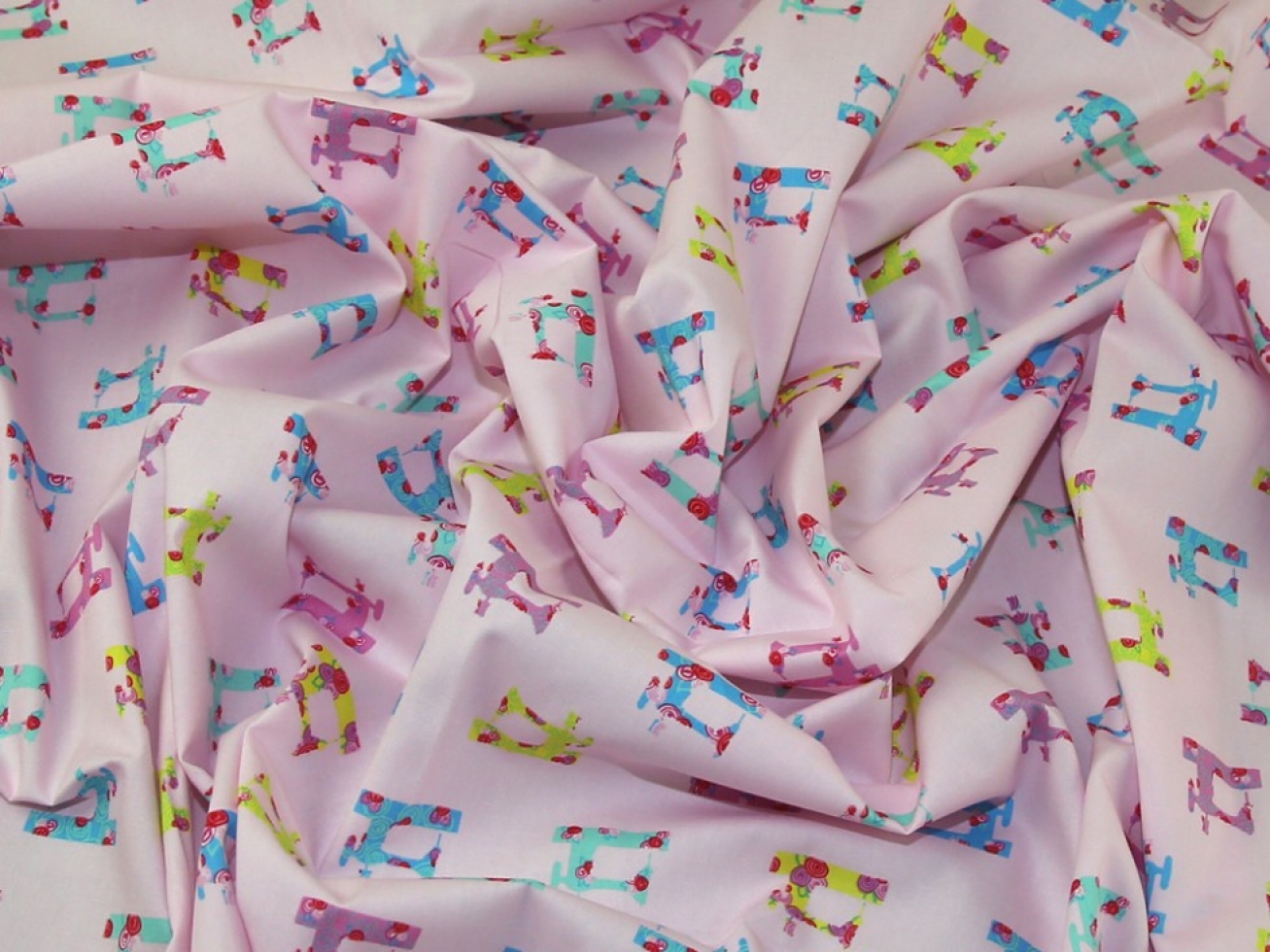 John Louden 100% Cotton Poplin Fabric Pink