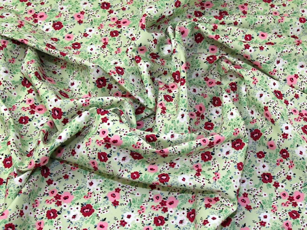 John Louden 100% Cotton Poplin Fabric Mint Green