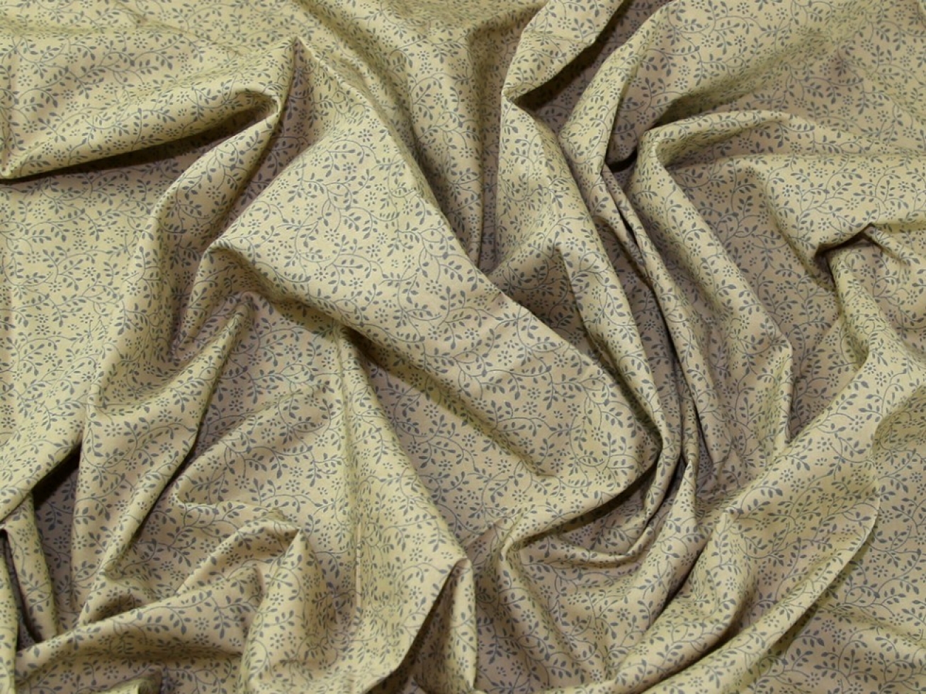 John Louden 100% Cotton Poplin Fabric Grey on Camel