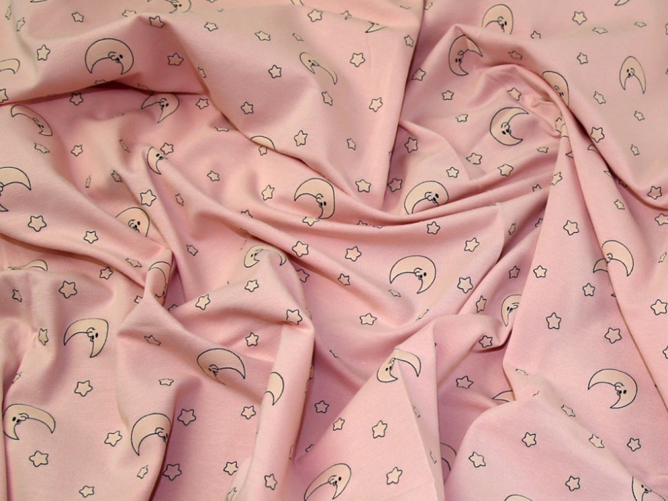 John Louden Glow In The Dark Jersey Stretch Knit Fabric Pink