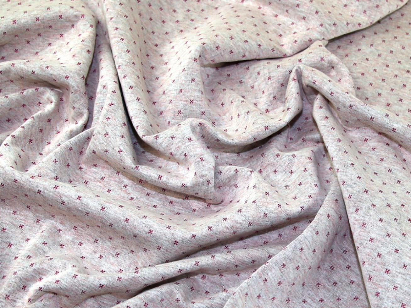 John Louden Jacquard Stretch Knit Fabric Pink & Pink