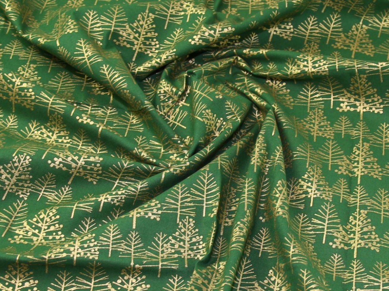 John Louden 100% Cotton Fabric Green
