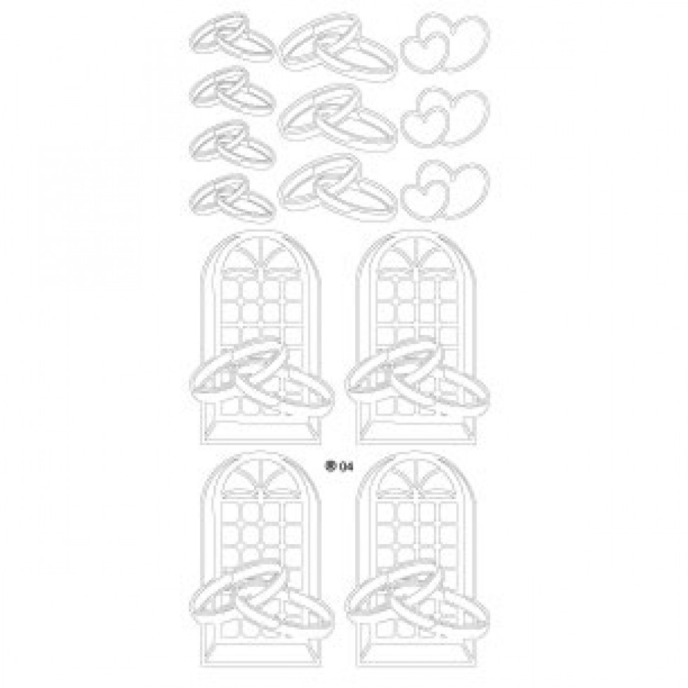 Peel Off Stickers Wedding Gold