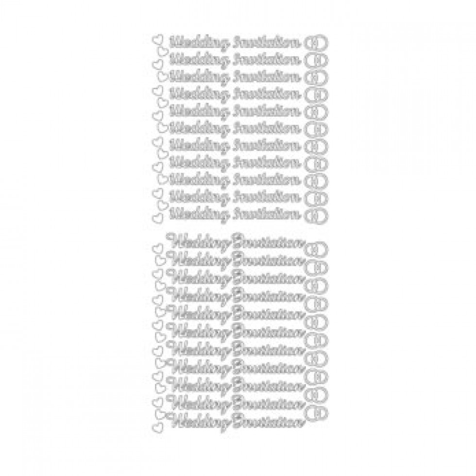 Peel Off Stickers Wedding Invitation Gold