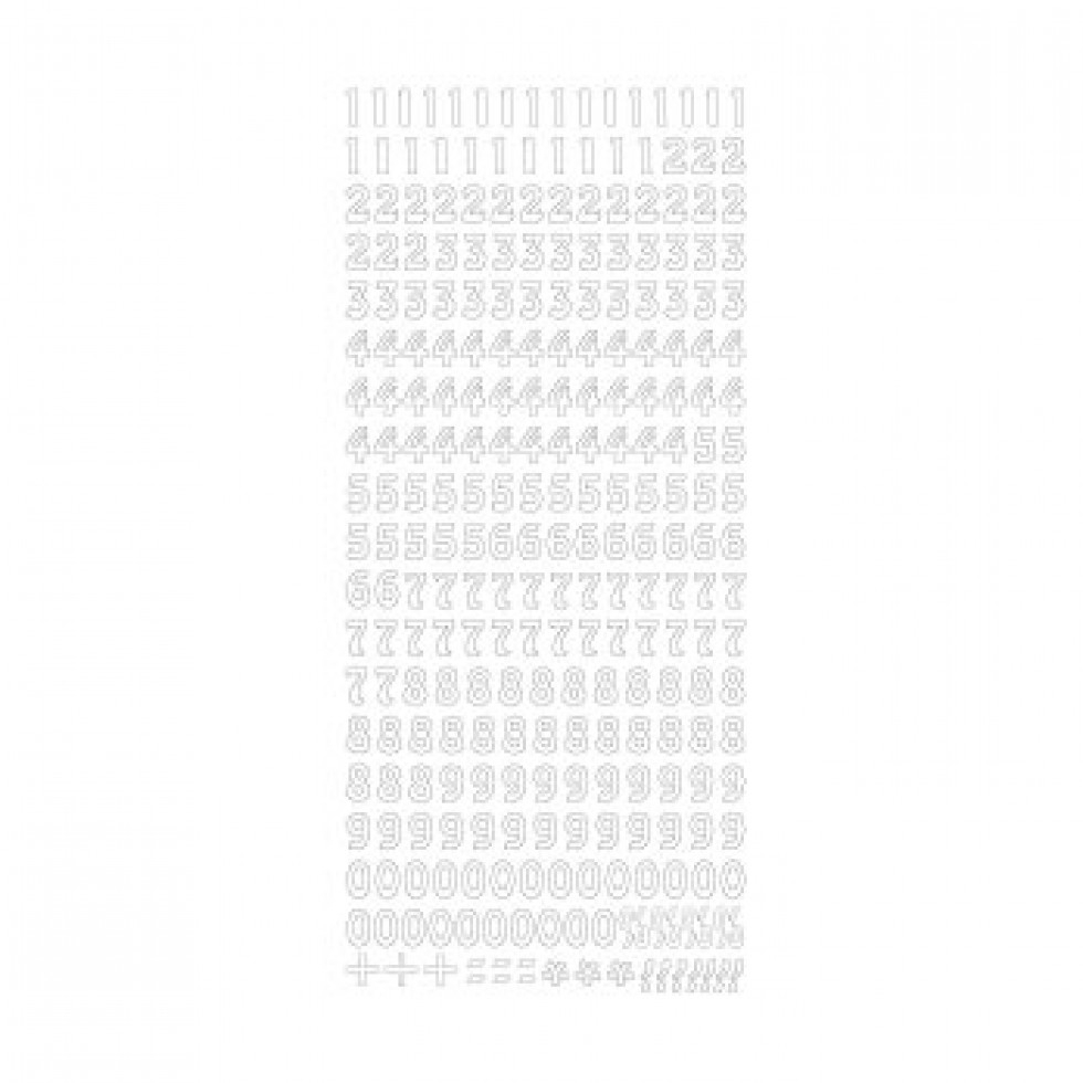 Peel Off Stickers Numbers Gold