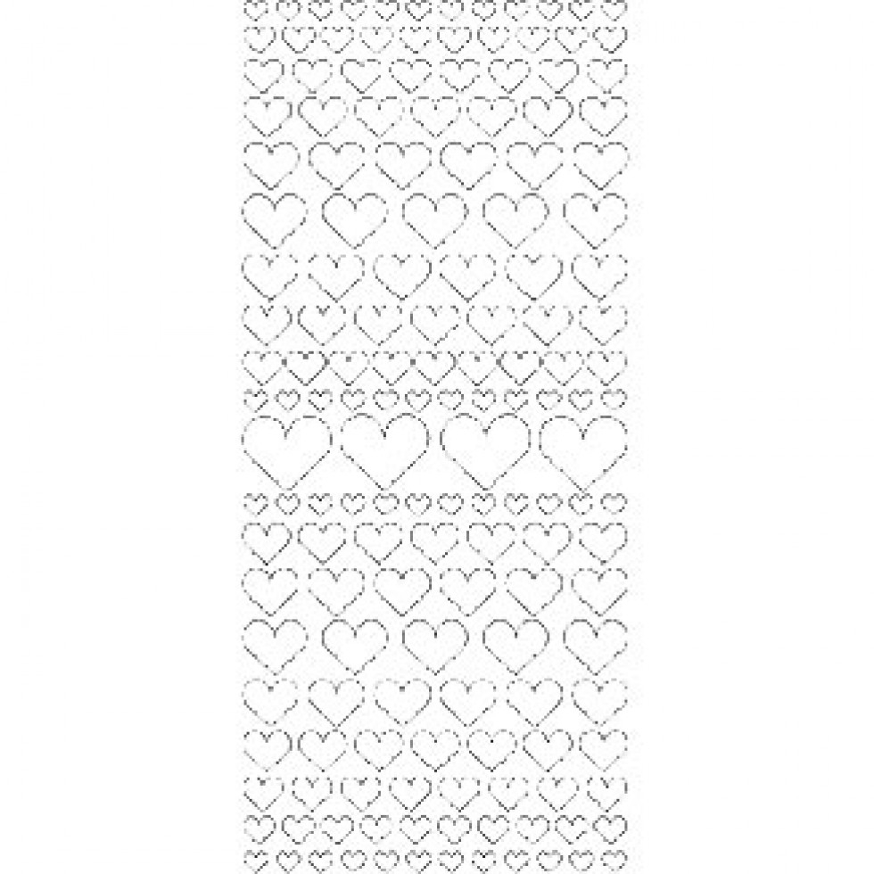Holographic Stickers Hearts Gold