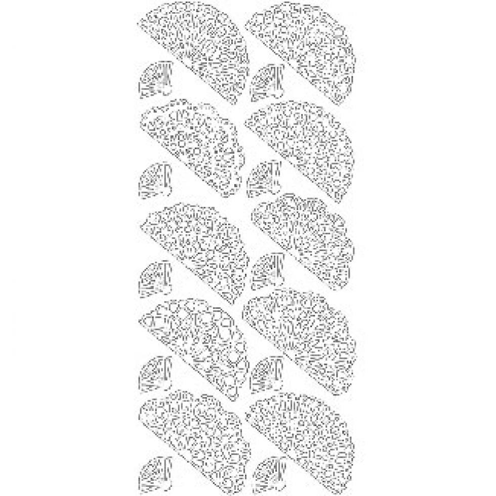 Peel Off Stickers Ladies Fans Silver