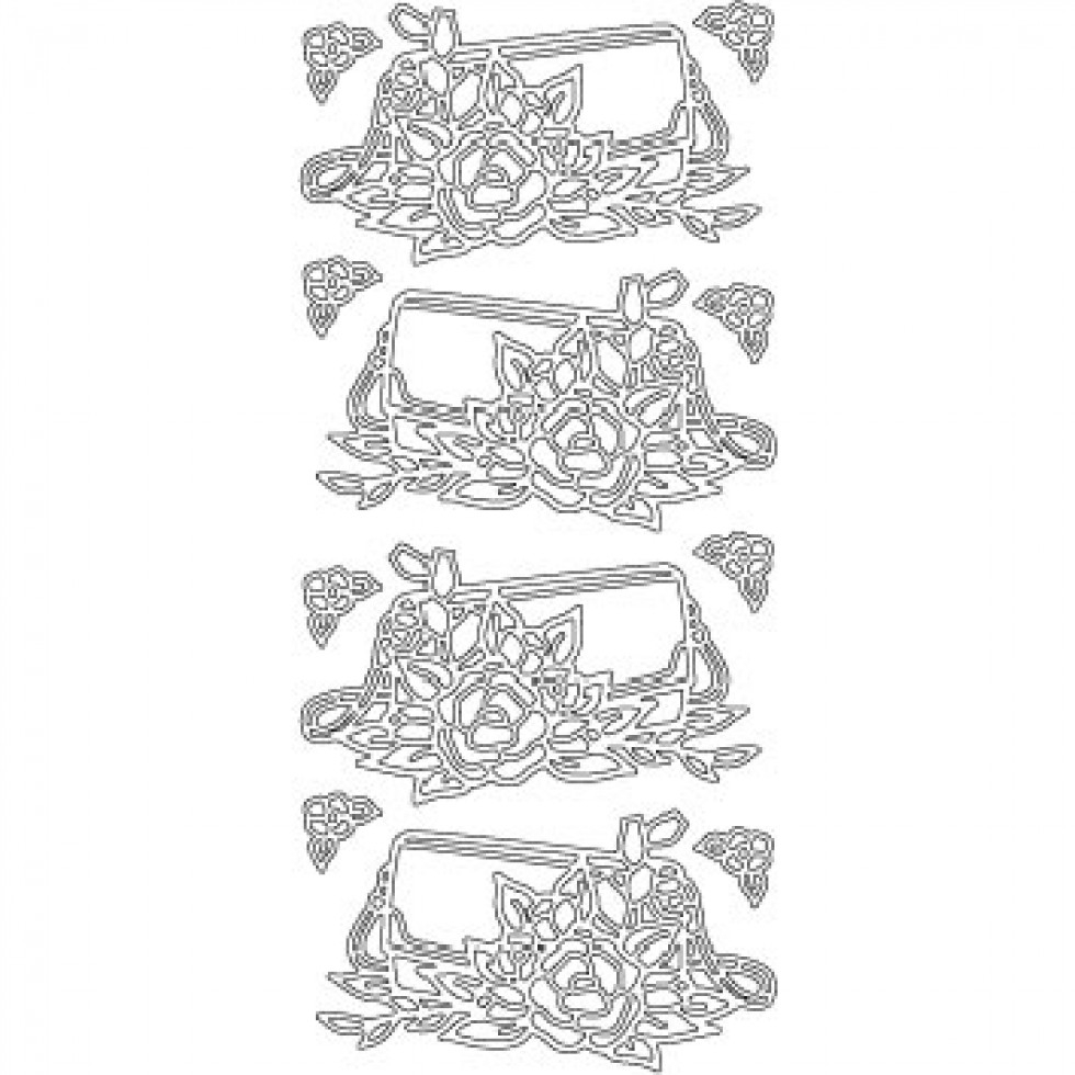 Peel Off Stickers Handbags Silver