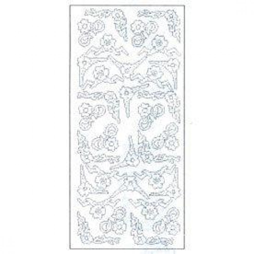 Peel Off Stickers Corners Silver
