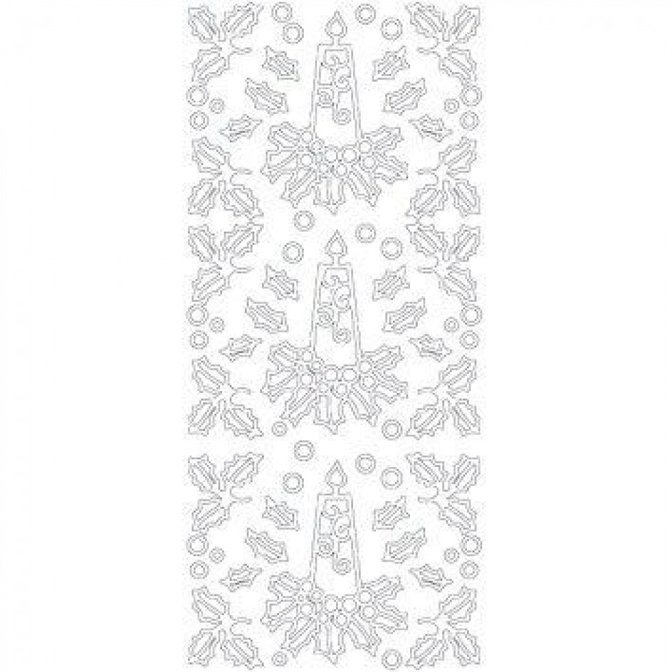 Peel Off Stickers Christmas Silver