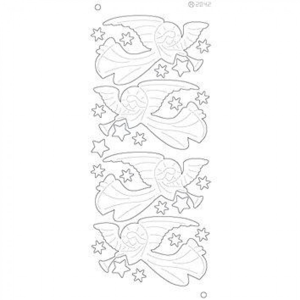 Pearl Stickers Angels Stars Gold
