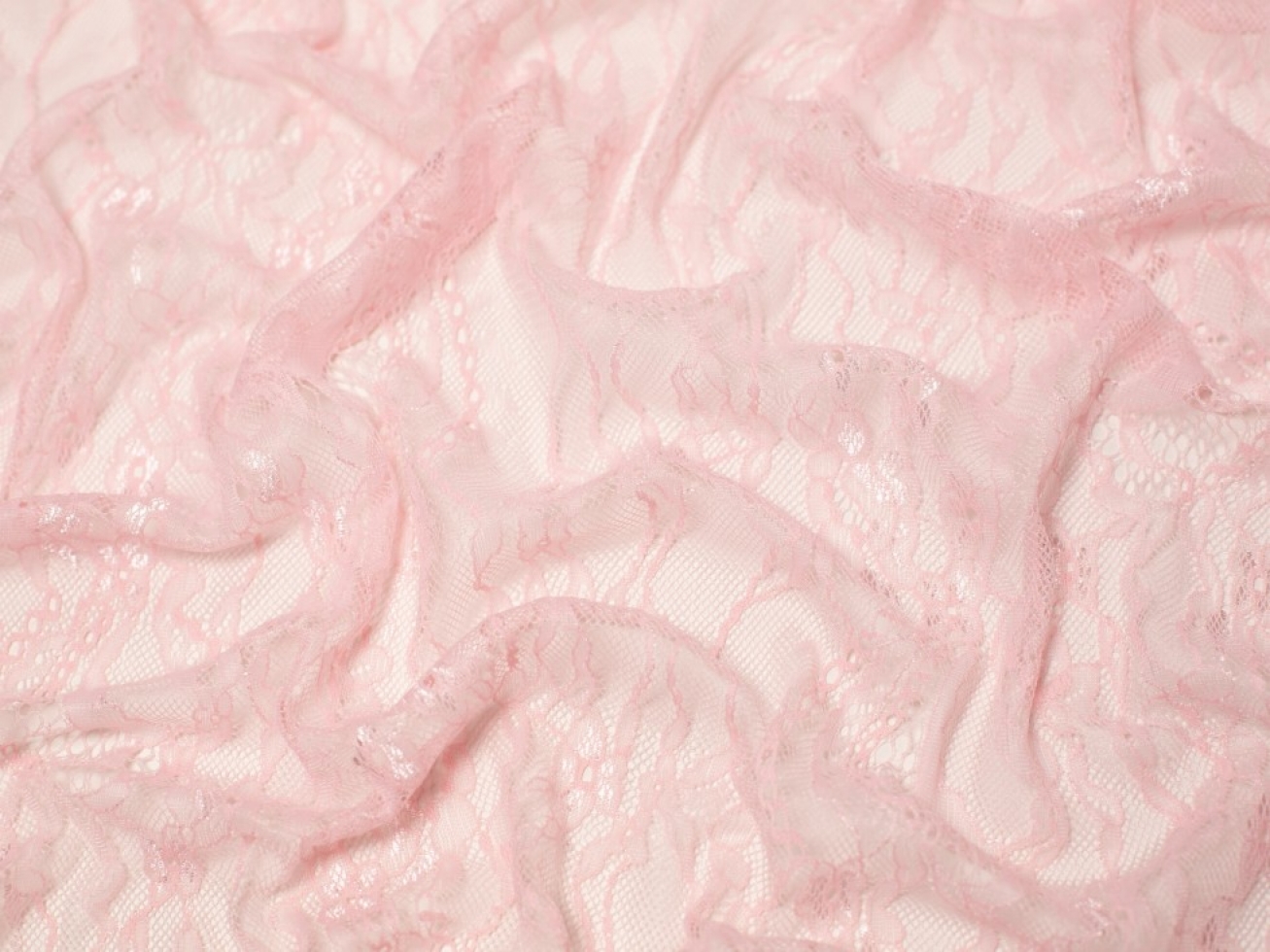 Minerva Core Range Fine Chantilly Lace Fabric Pink