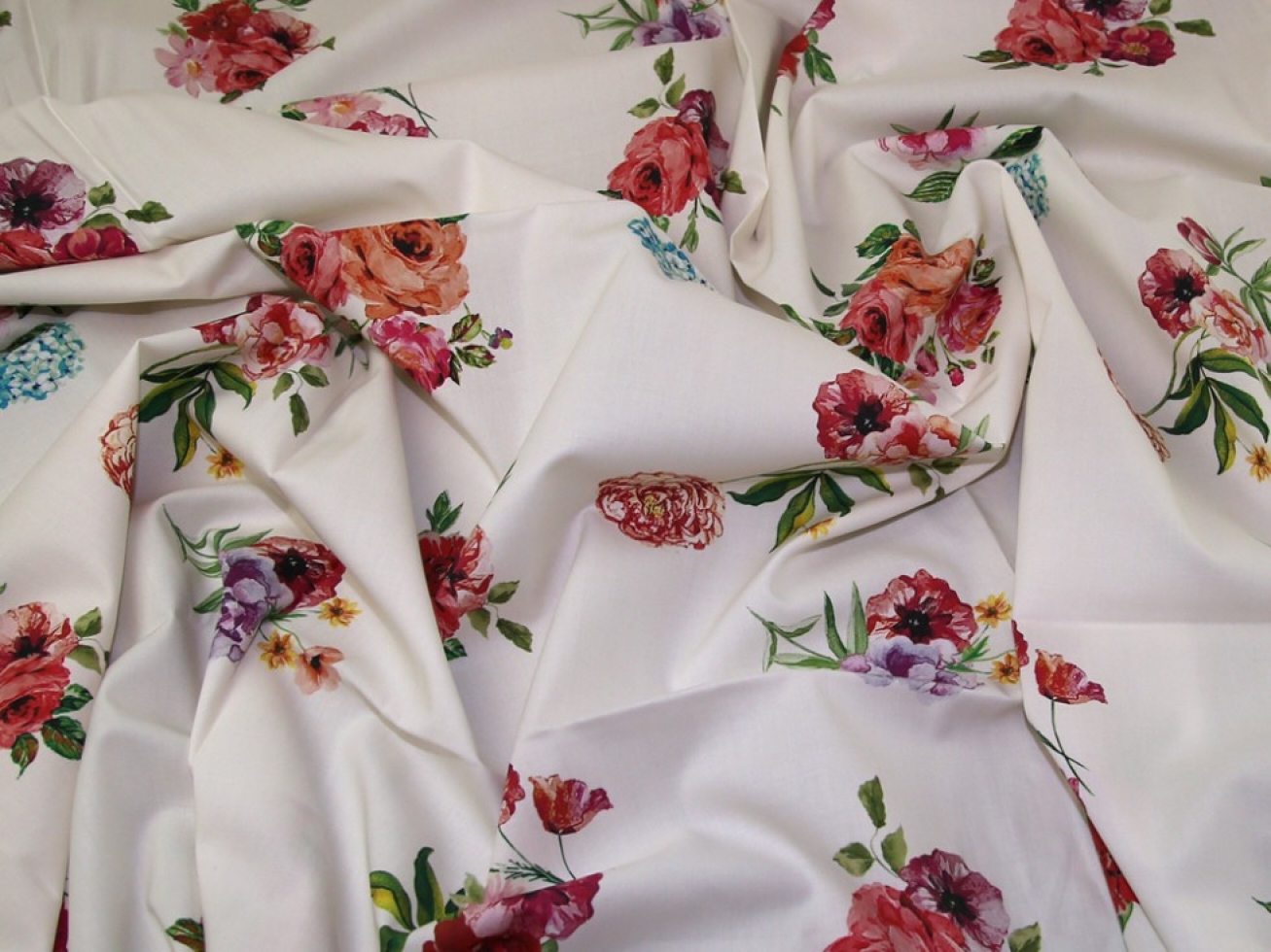 Lady McElroy Marlie Cotton Lawn Fabric Cream