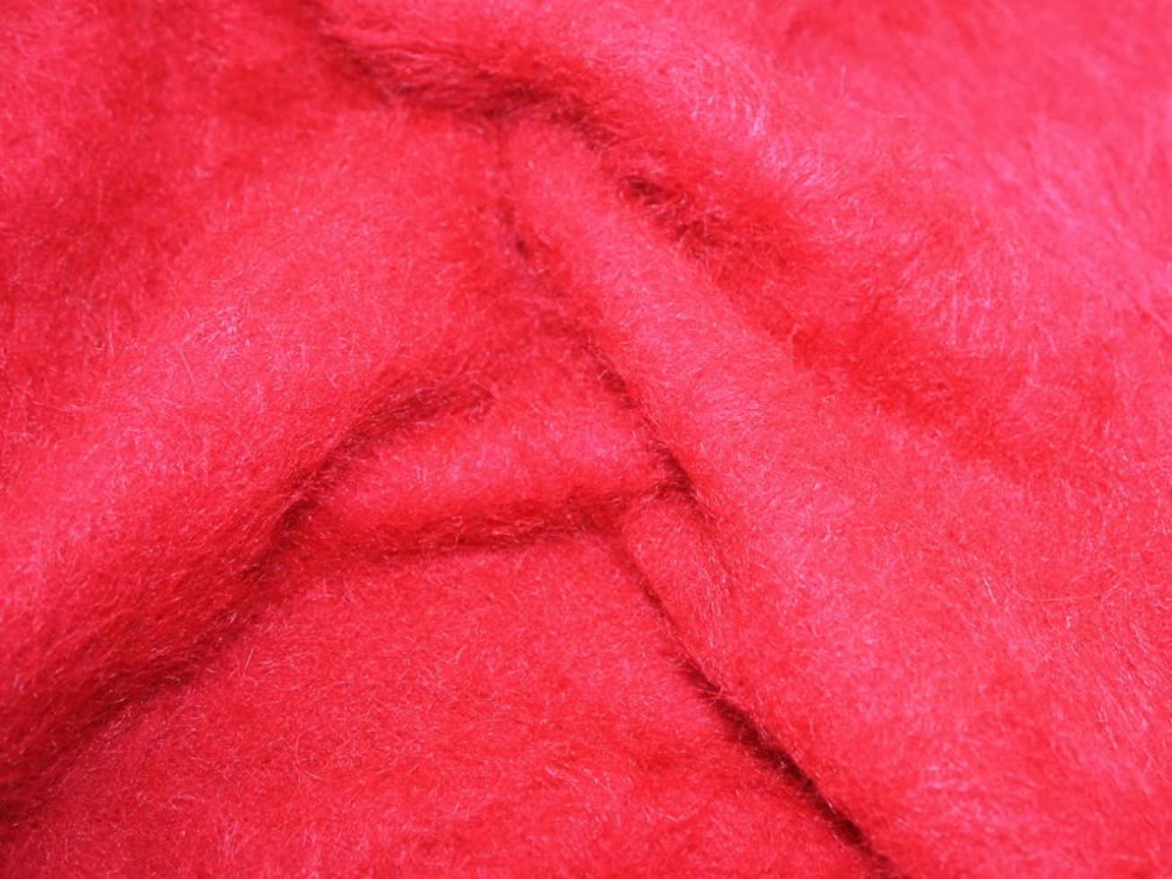 Long Pile Faux Fur Fabric Magenta