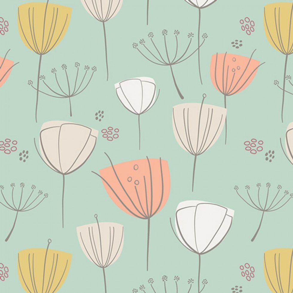 Art Gallery Fabrics Littlest 100% Cotton Poplin Fabric Floral Frolic Apricot