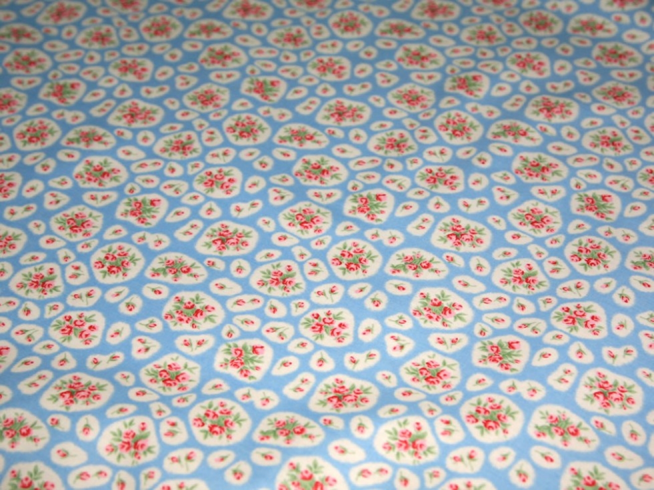 Laminated Cotton Vinyl Fabric Blue