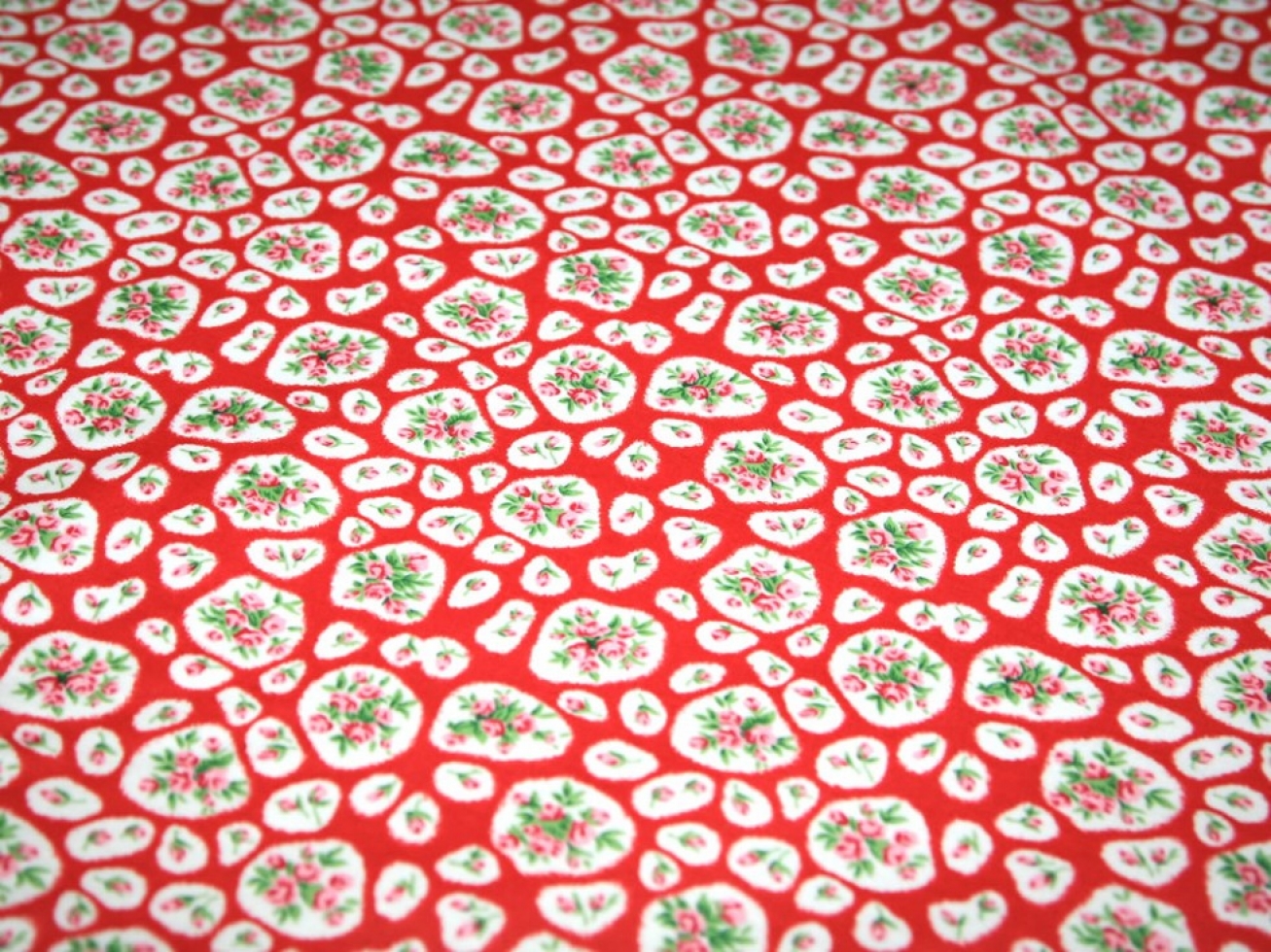 Laminated Cotton Vinyl Fabric Raspberry
