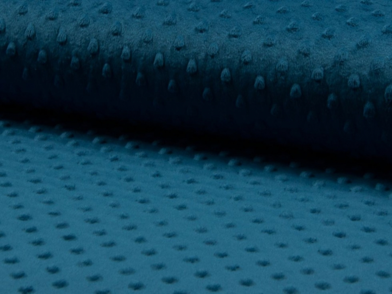 Embossed Dimple Plush Fleece Fabric Petrol