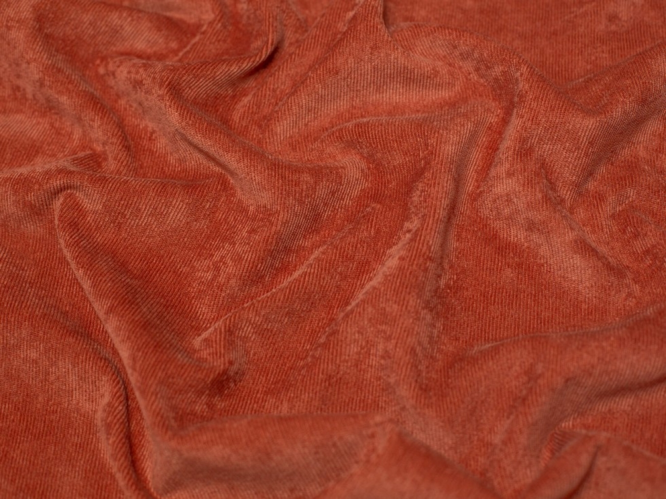 Minerva Core Range 15 Wale Stretch Woven Corduroy Fabric Rust
