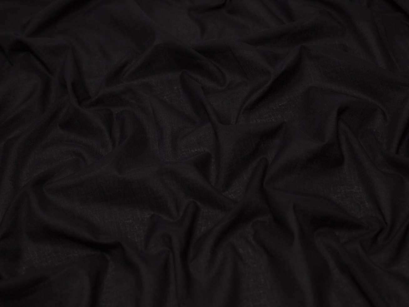 Minerva Core Range Cotton Voile Fabric Black