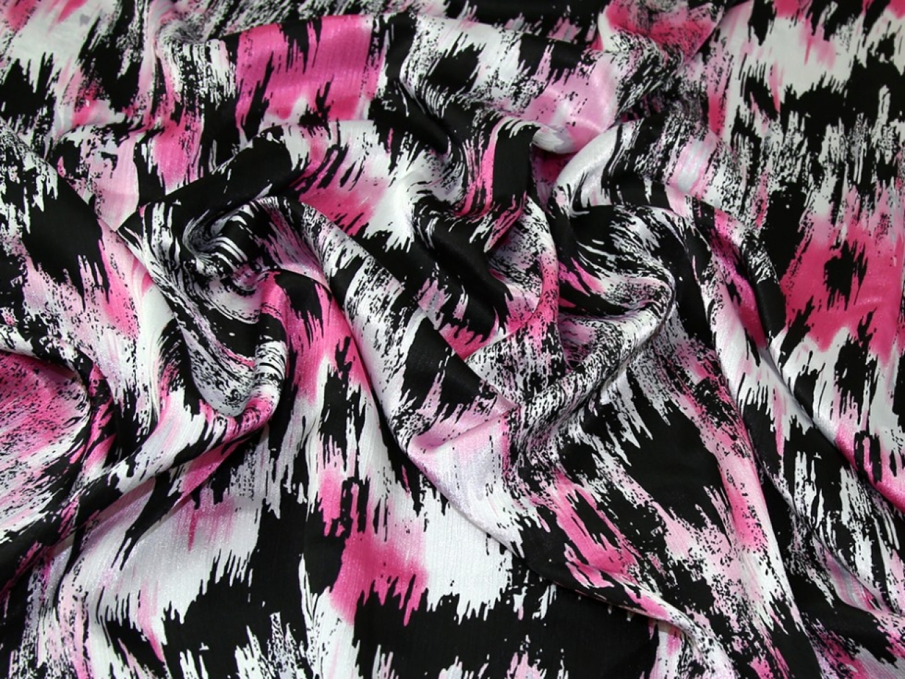 Crinkle Satin Fabric Pink
