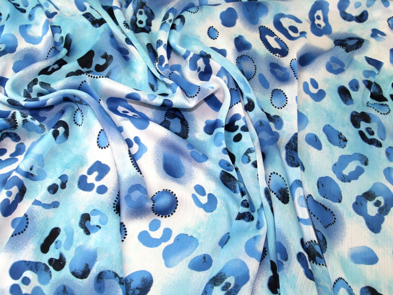 Crinkle Satin Fabric Turquoise