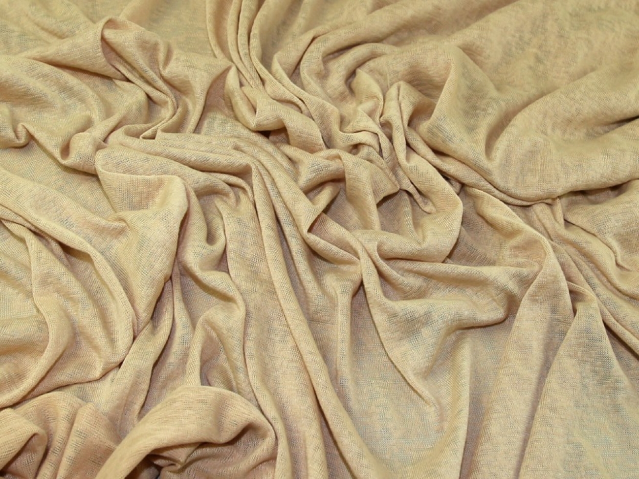 Slub Sweater Knit Stretch Fabric Saffron Yellow
