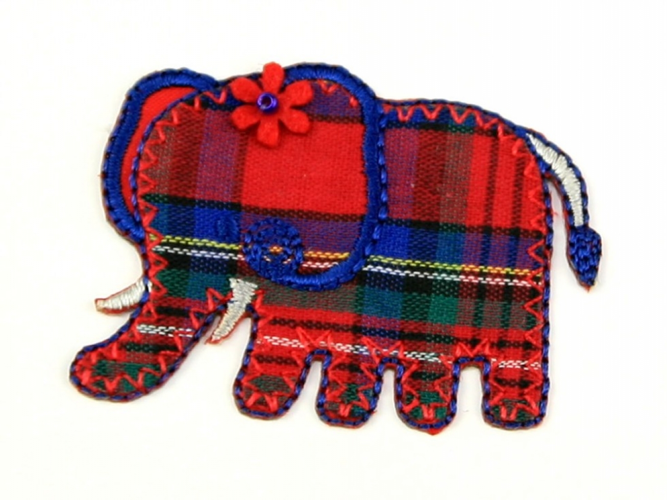 Elephant Patch Motif Red/Navy