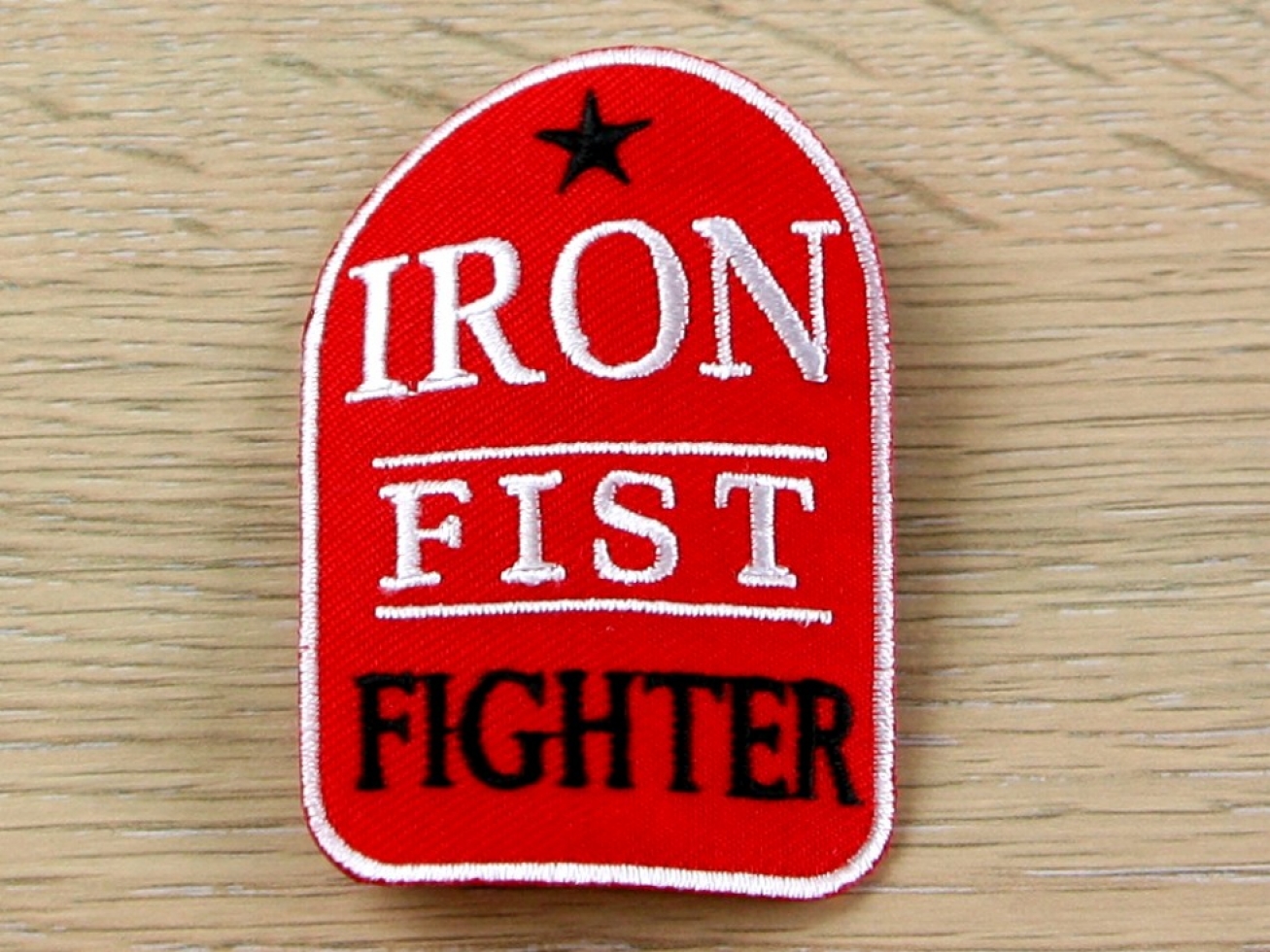 Fist Fighter Patch Motif Red