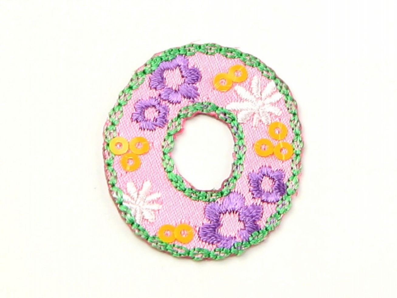 Alphabet Patch Motif Multicoloured Letter O